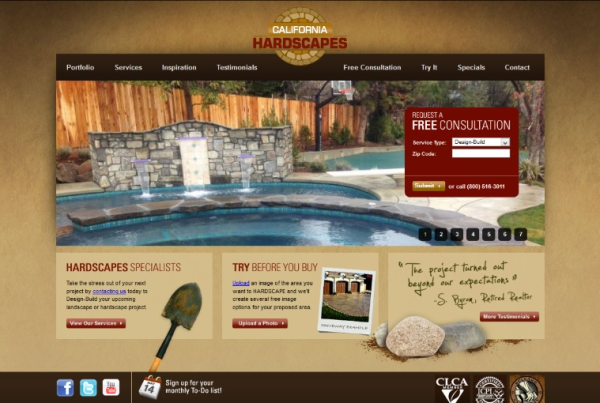 Local SEO and web design for a Granite Bay, CA landscape design and installation company